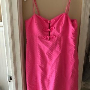 Lily Pulitzer hot pink dress with tiny bows